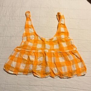 Anthropologie Plaid Tie Pajama Top